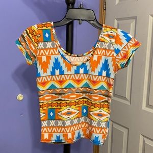 Crop top with shape designs